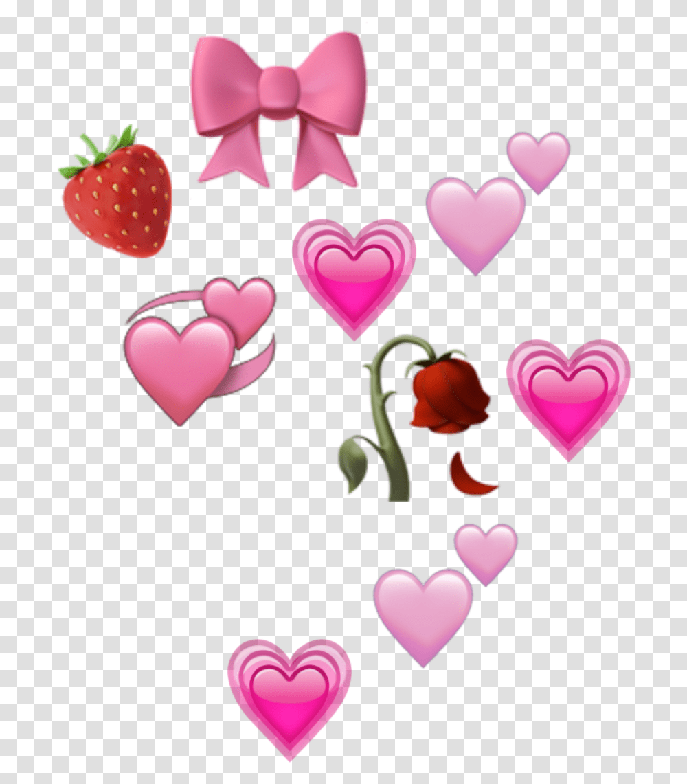 Milukyun Iphone Iphoneemoji Emoji Emojis Rose Heart, Dating, Pillow, Cushion Transparent Png