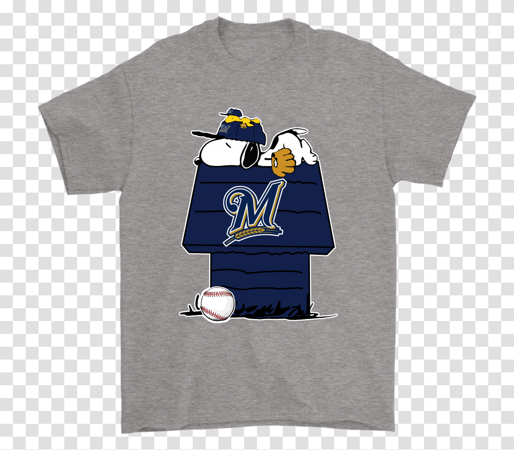 Milwaukee Brewers Snoopy And Woodstock Resting Together Smokey The Bear Socialism, T-Shirt, Sleeve Transparent Png