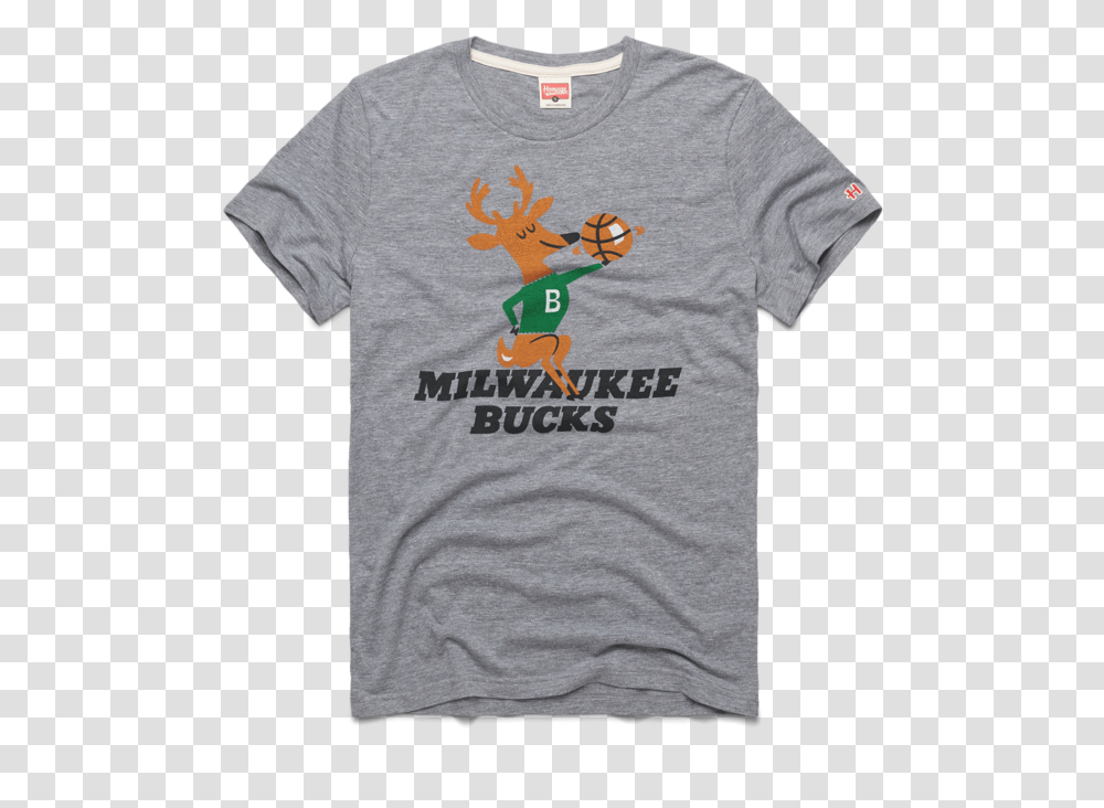 Milwaukee Bucks Bango Retro Wisconsin Nba Horse T Shirt, Clothing, Apparel, T-Shirt Transparent Png