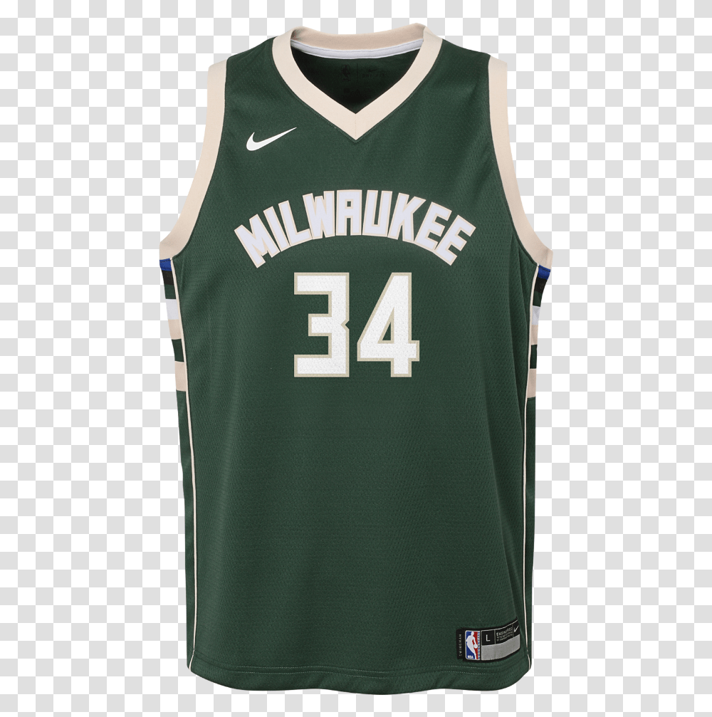 Milwaukee Bucks Nba Jersey, Apparel, Shirt Transparent Png