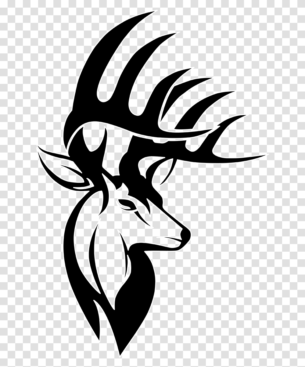 Milwaukee Deer White Tailed Decal Logo Bucks Clipart Black And White Buck, Label, Dragon, Stencil Transparent Png