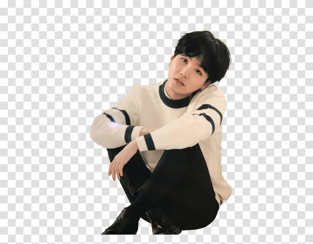 Min Yoongi Black Hair Download Suga White Background, Person, Face, Leisure Activities Transparent Png