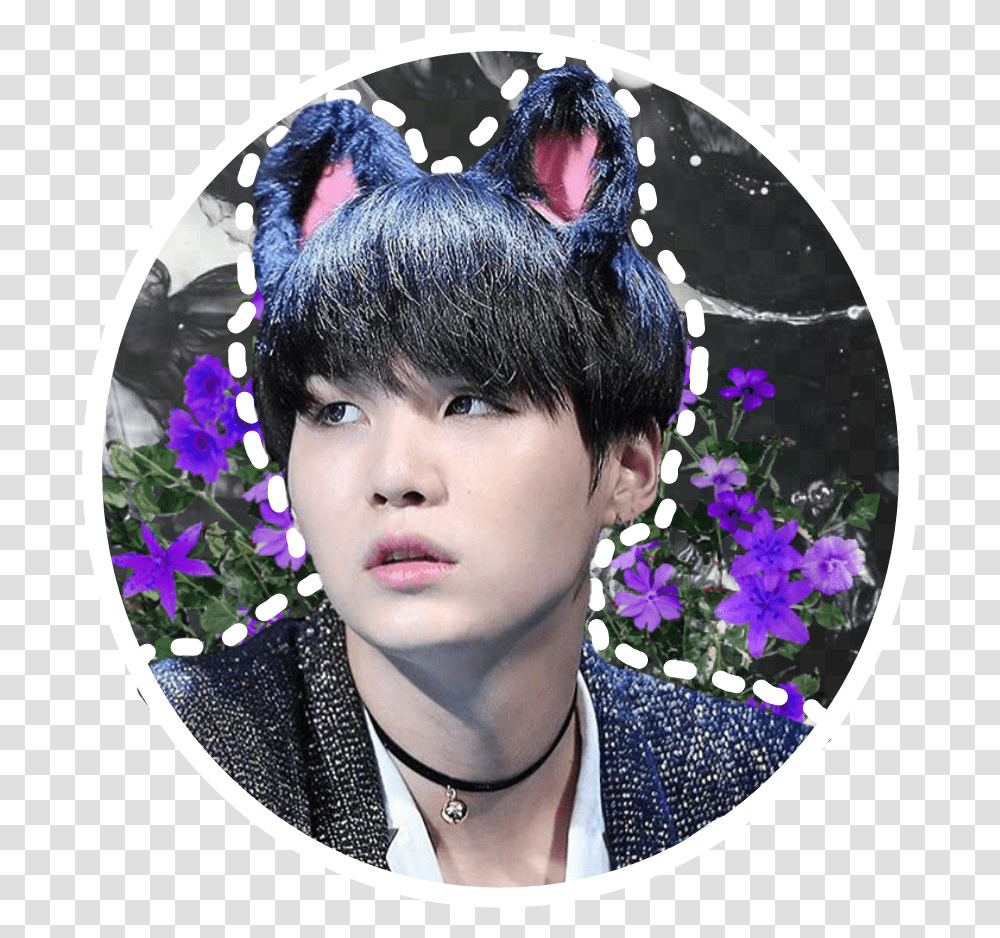 Min Yoongi Cat Ears, Person, Human, Face, Collage Transparent Png