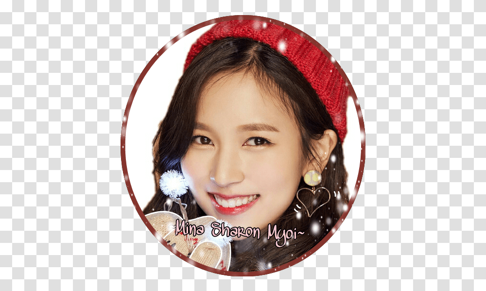 Mina Monaprofileicon Sticker Twice Heart Shaker, Person, Human, Disk, Face Transparent Png