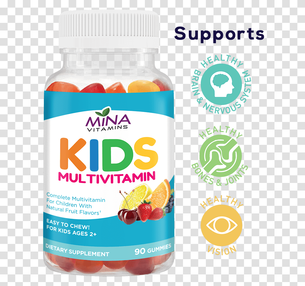 Minavitamins Kids 1 Strawberry, Medication, Food, Pill, Ketchup Transparent Png