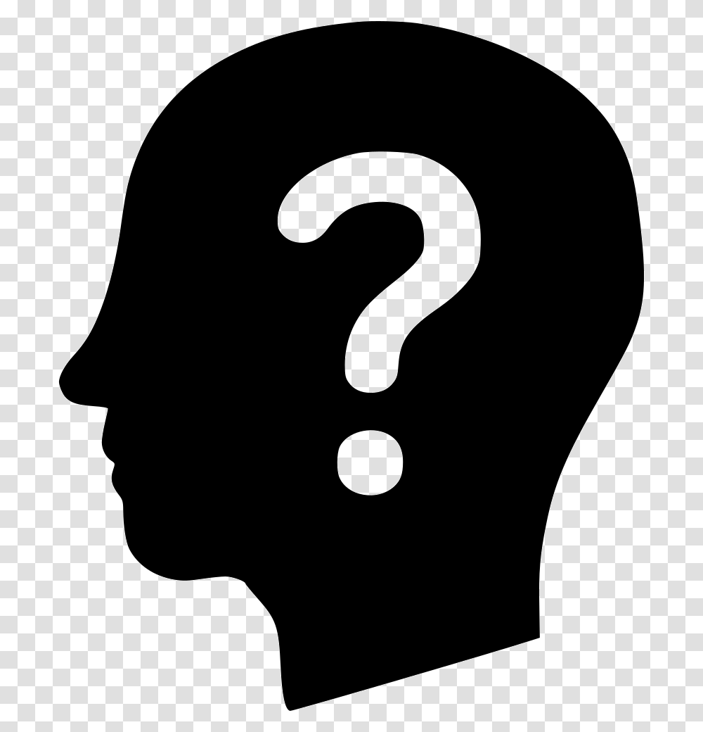 Mind Brain Thinking Question Help Icon Free Download, Silhouette, Stencil, Baseball Cap Transparent Png