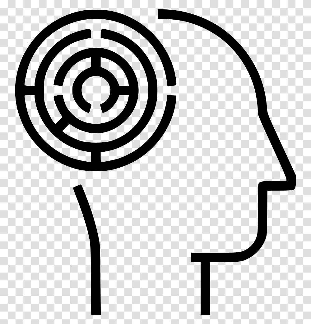 Mind Icon, Spiral, Coil, Stencil Transparent Png