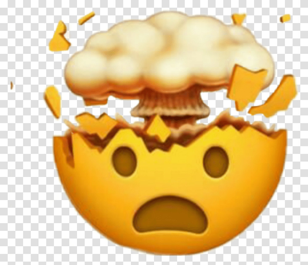 Mindblown Emoji Omg Wow Exploding Head Emoji, Birthday Cake, Dessert, Food, Animal Transparent Png