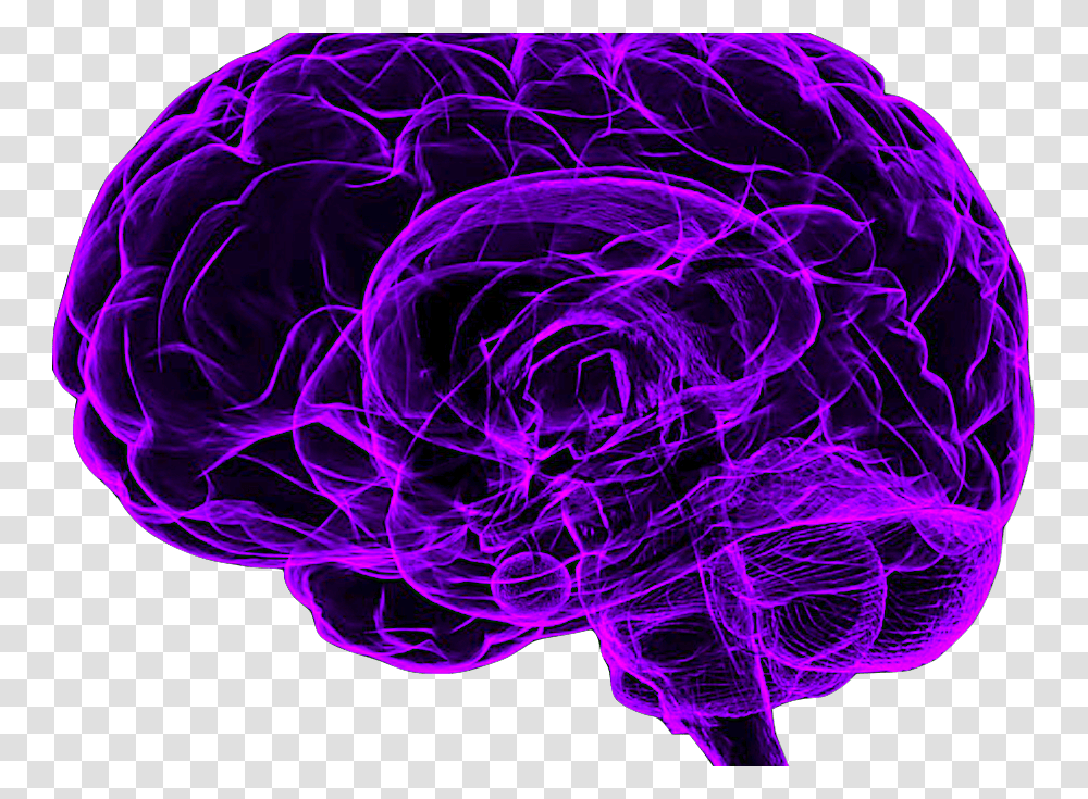 Mindfulness Meditation Made Simple Purple Brain With Background, Neon, Light, Lighting Transparent Png