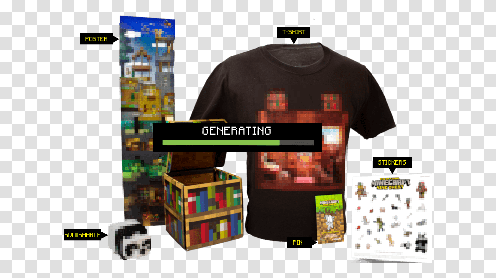 Mine Chest November December 2018 Poster, Minecraft, Person, Human, Rubix Cube Transparent Png