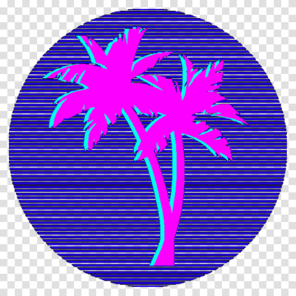 Mine Colors Punk Sea Pastel Chill Neon Mermaid Mermaids Palm Trees Vaporwave, Sphere, Astronomy, Pattern, Ornament Transparent Png