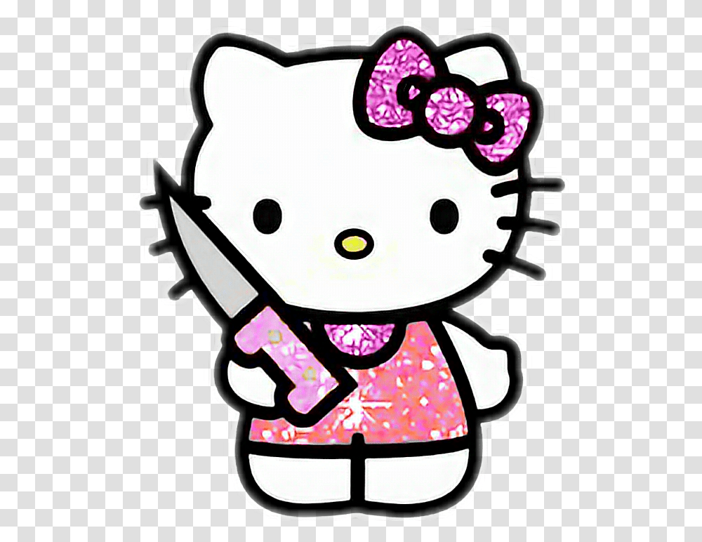 Mine Mysticker Oktouse Hellokitty Kawaii Knife Hello Kitty Coloring Pages, Doodle, Drawing Transparent Png