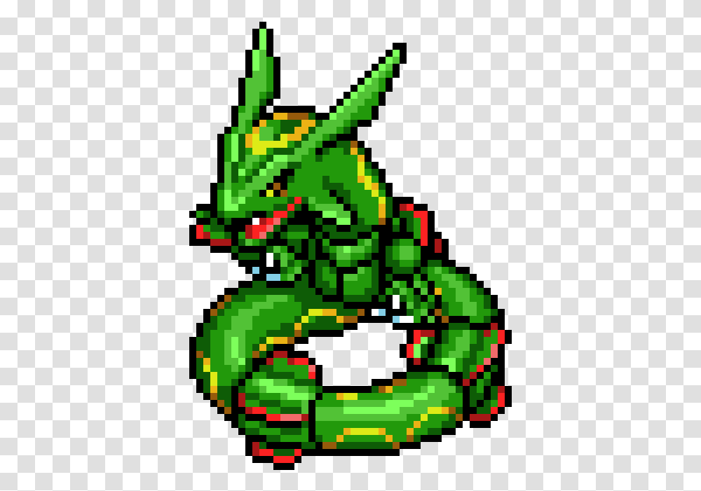 Minecraft Art Rayquaza Green Tree Pokemon Pixel Art Rayquaza Ornament Plant Christmas Tree Text Transparent Png Pngset Com