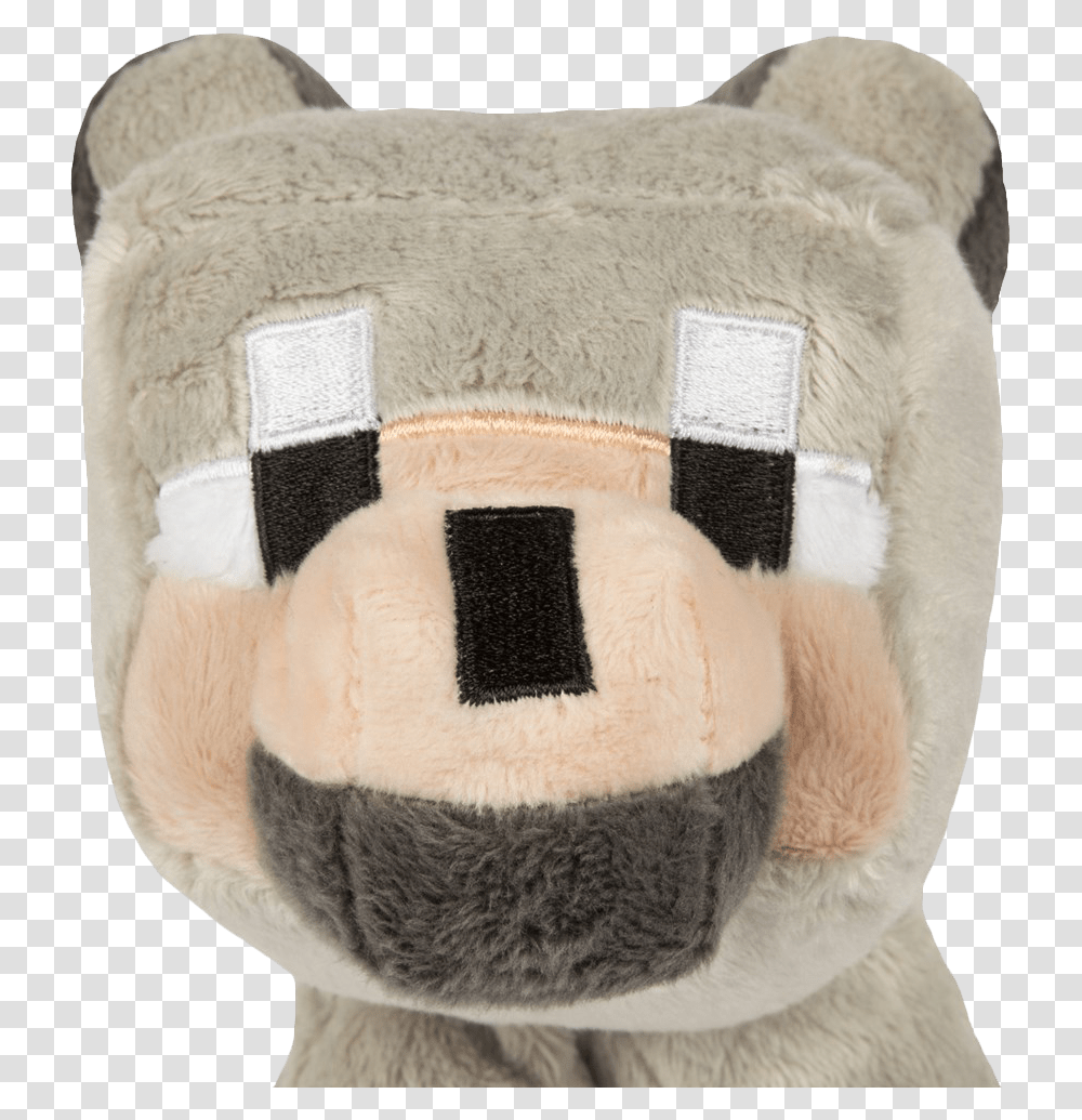 Minecraft Baby Wolf Plush, Cushion, Pillow, Toy, Mammal Transparent Png