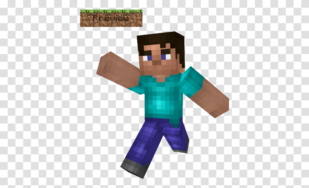 Minecraft Better Steve Skin, Toy, Cross, Label Transparent Png