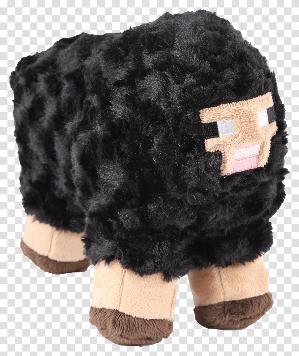 Minecraft Black Sheep Plush, Apparel, Fur, Coat Transparent Png