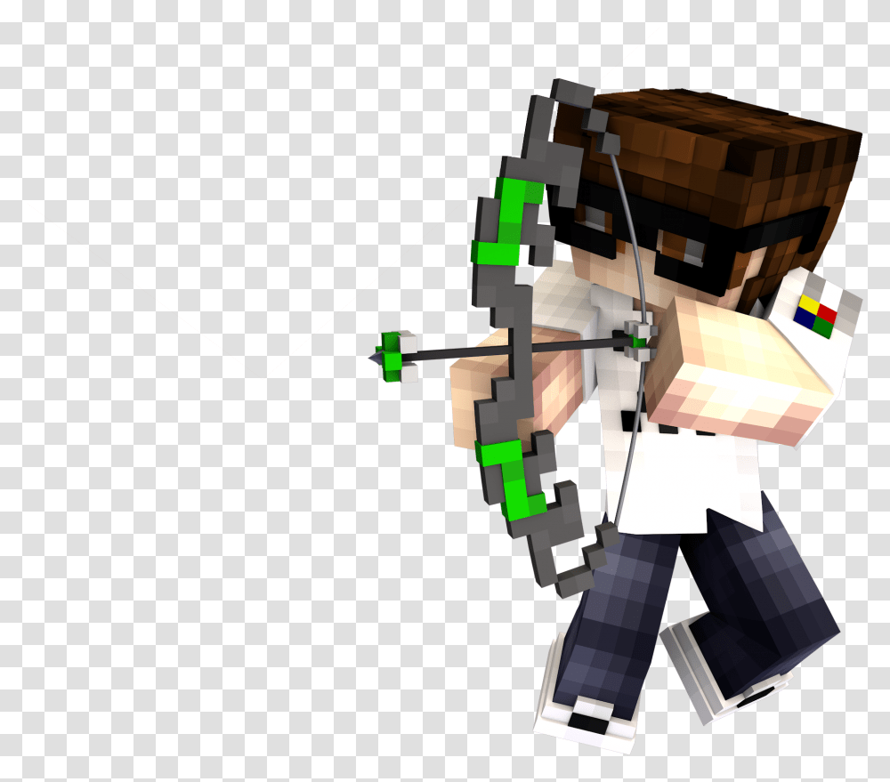Minecraft Character With Bow Download Minecraft Skin With Bow And Arrow, Toy, Samurai, Dining Table, Furniture Transparent Png