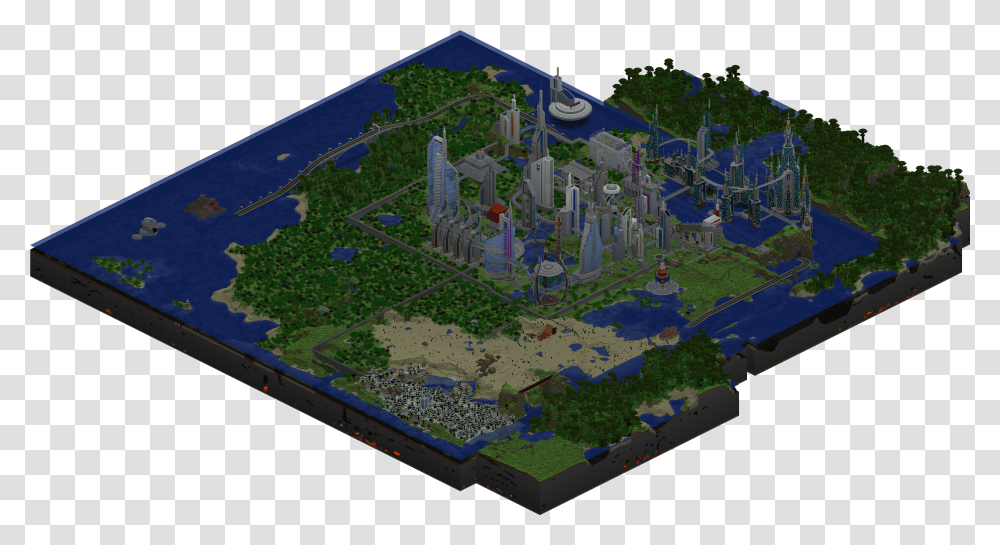 Minecraft City Map, Vegetation, Game, Photography, Urban Transparent Png