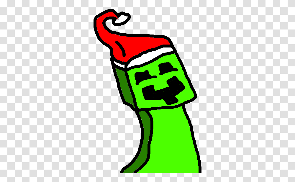 Minecraft Creeper Christmas Christmas Day, Green, Text, Hand, Bottle Transparent Png