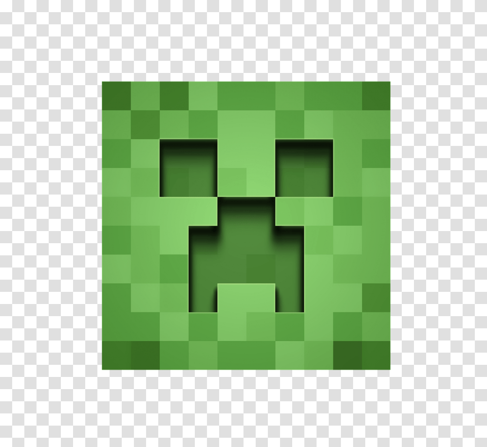 Minecraft Creeper Front View, Green, Rug Transparent Png