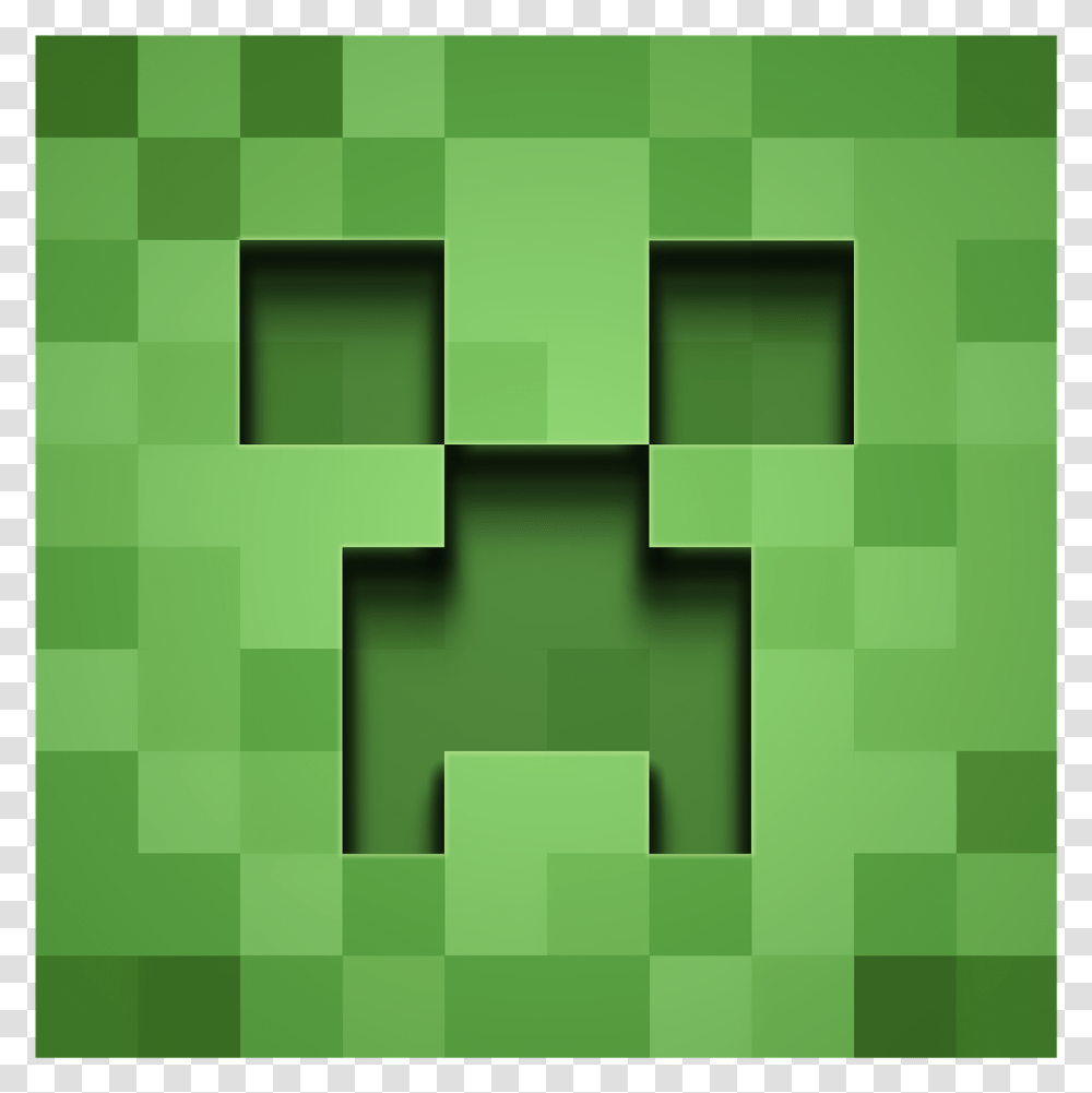 Minecraft Creeper Front View Minecraft Creeper Head, Green, Texture Transparent Png
