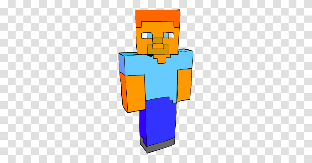 Minecraft Custom Steve Fan Art With Colour, Pac Man, Number Transparent Png
