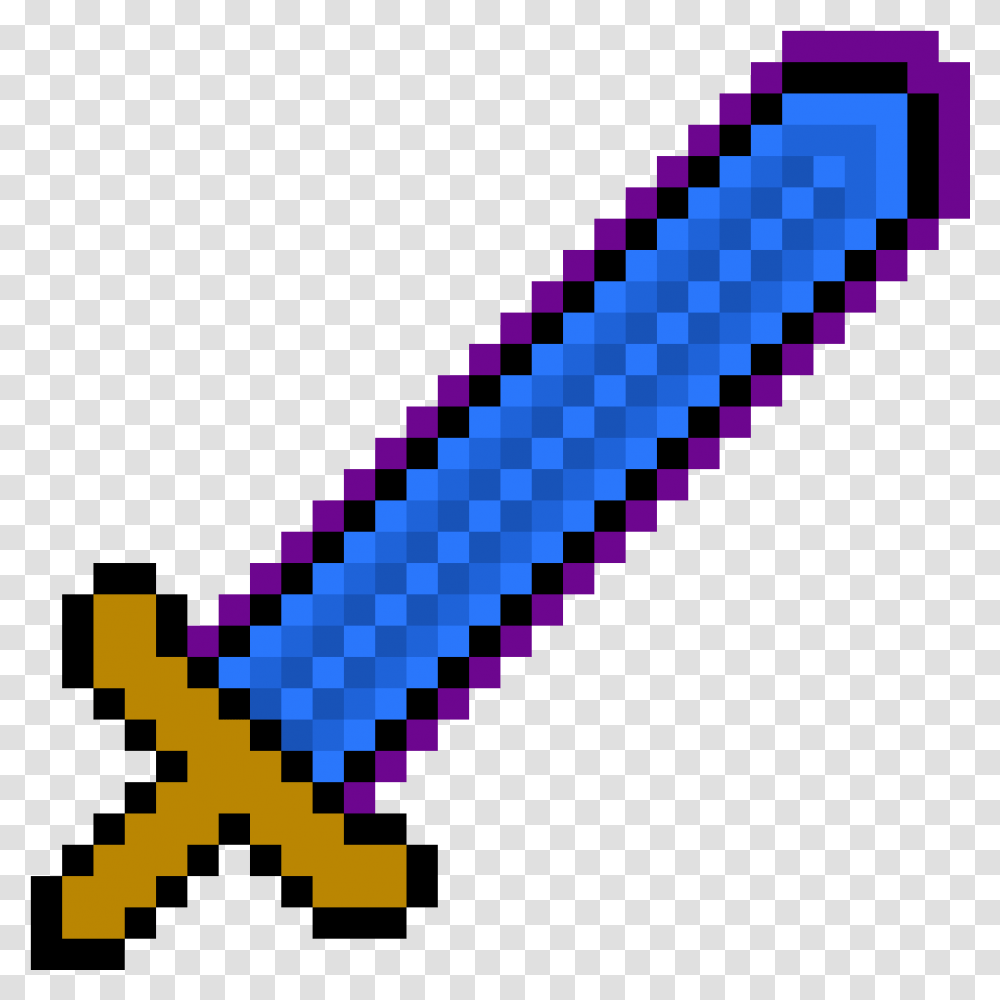 Minecraft Diamond Sword Cross, Weapon, Weaponry, Blade, Light Transparent Png