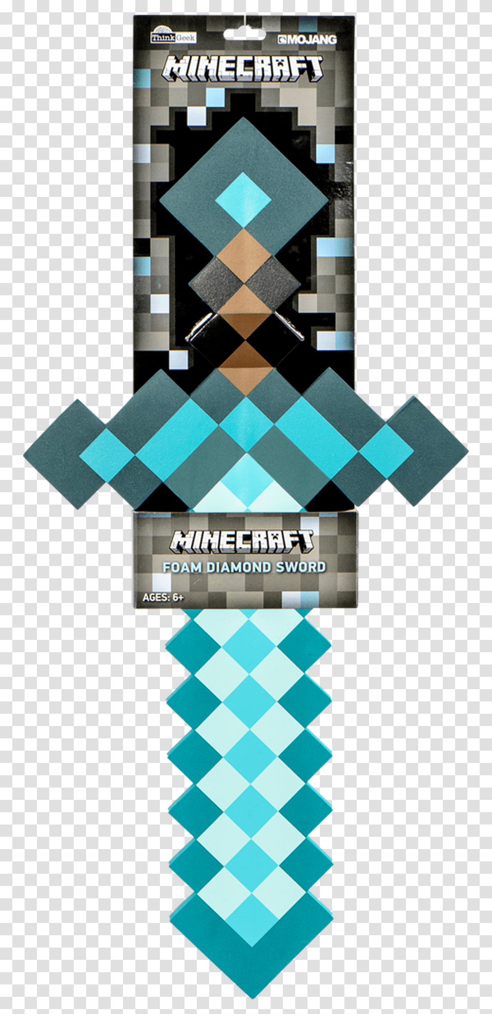Minecraft Diamond Sword Enchanted Minecraft Diamond Sword, Poster, Advertisement, Cross Transparent Png