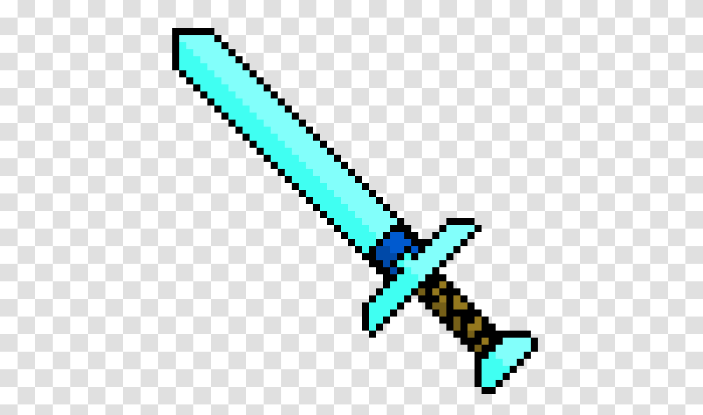 Minecraft Diamond Sword Pixel Art Maker, Weapon, Weaponry, Blade, Letter Opener Transparent Png