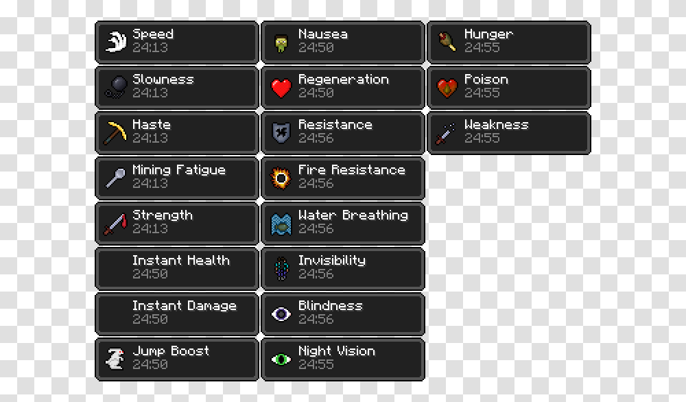 Minecraft Effects, Word, Menu, Page Transparent Png