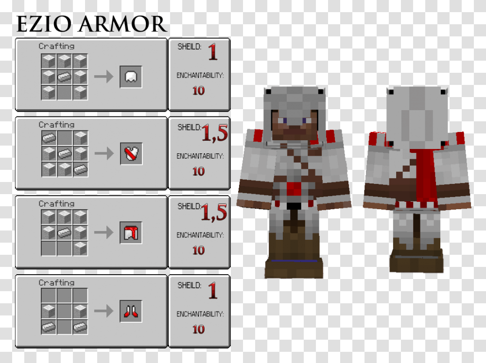 Minecraft Ezio Skin Download Assassin's Creed Banner Minecraft Recipe, Toy, Electrical Device Transparent Png