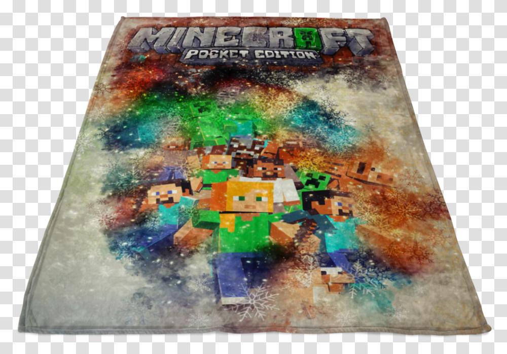 Minecraft Fleece Blanket Christmas Colorful Poster, Game Transparent Png