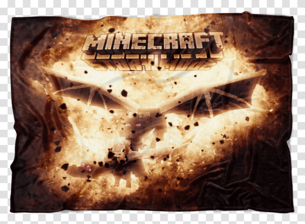 Minecraft Fleece Blanket Ender Dragon Blasting Black Minecraft Story Mode, Food, Bread, Lobster, Burger Transparent Png