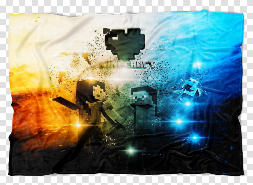 Minecraft Fleece Blanket Minecraft Love Commando Black Poster, Crystal, Light, Halo, Quake Transparent Png