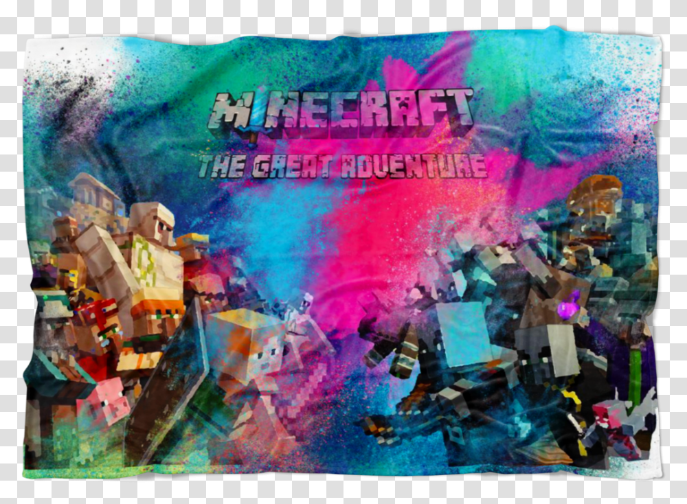 Minecraft Fleece Blanket Minecraft War Color Dust Blue Update Minecraft, Advertisement, Poster, Flyer, Paper Transparent Png