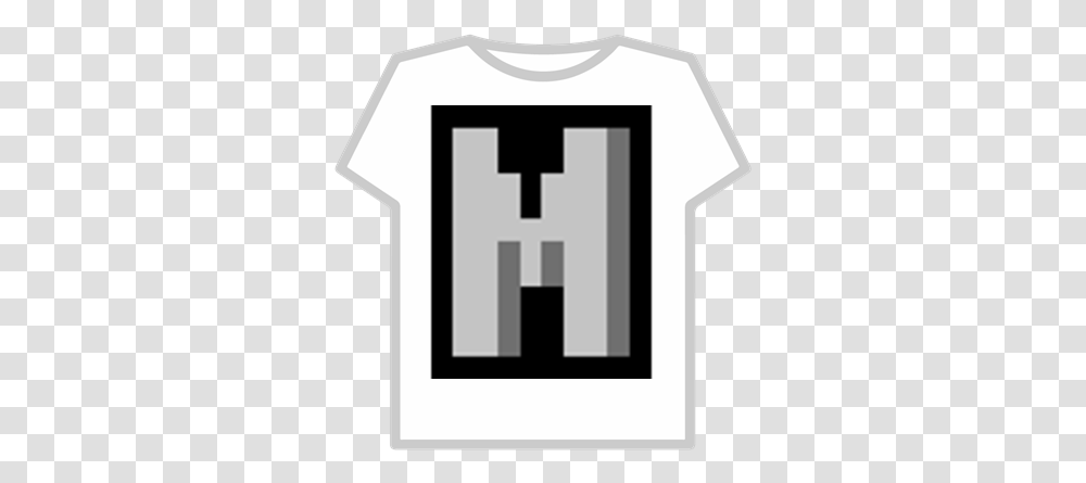 Minecraft Font Letter M Roblox T Shirt Roblox Adidas Pink, Clothing, Apparel, Jersey, First Aid Transparent Png