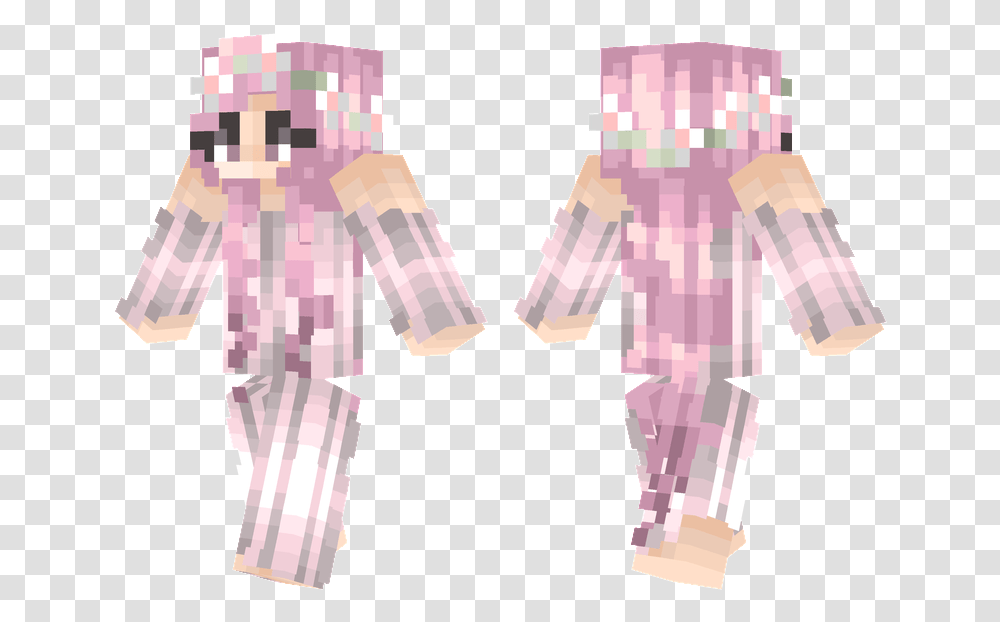 Minecraft Girl Skin Pink Hair Transparent Png