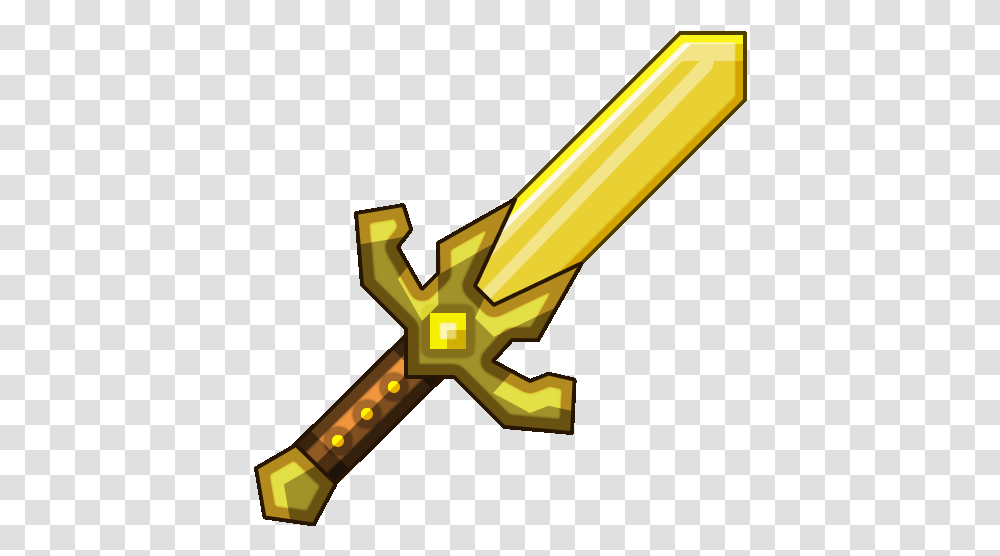 Minecraft Gold Sword Minecraft Gold Sword, Weapon, Weaponry, Symbol, Emblem Transparent Png