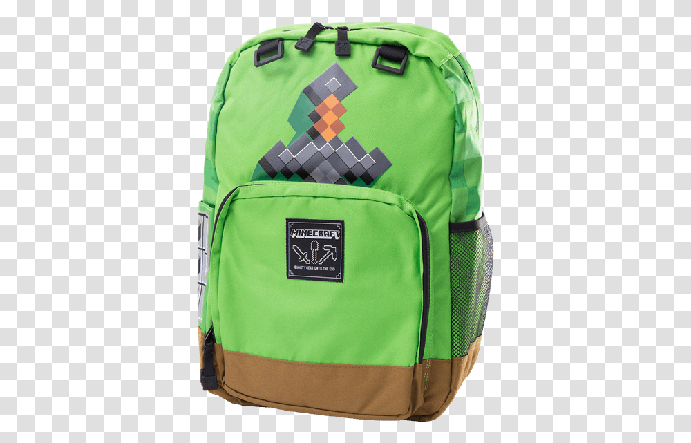 Minecraft Green Sword Backpack, Bag Transparent Png