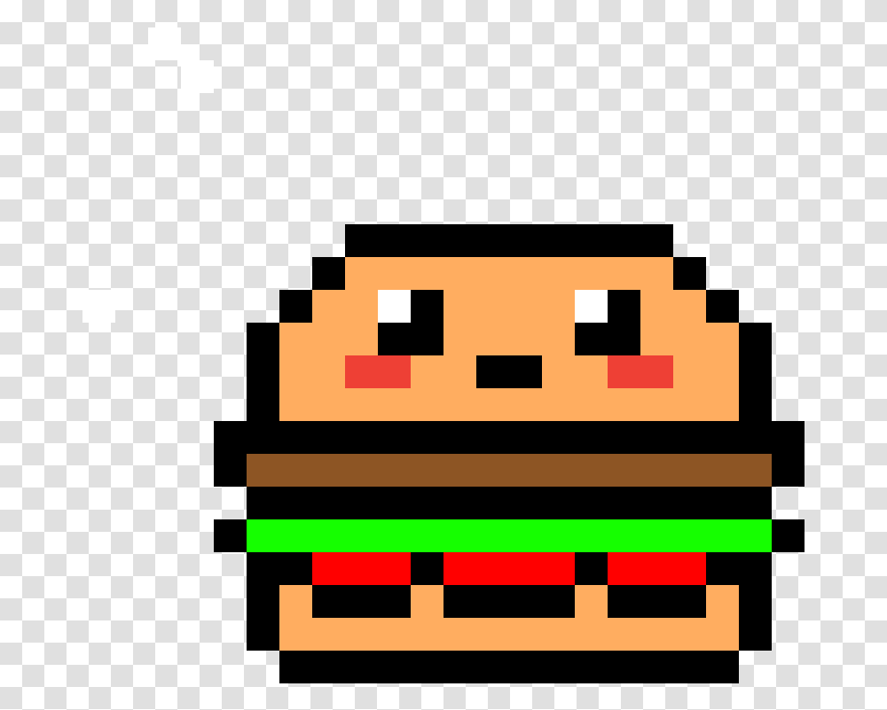 Minecraft Hamburger French Fries Pixel Art Drawing, Pac Man Transparent Png