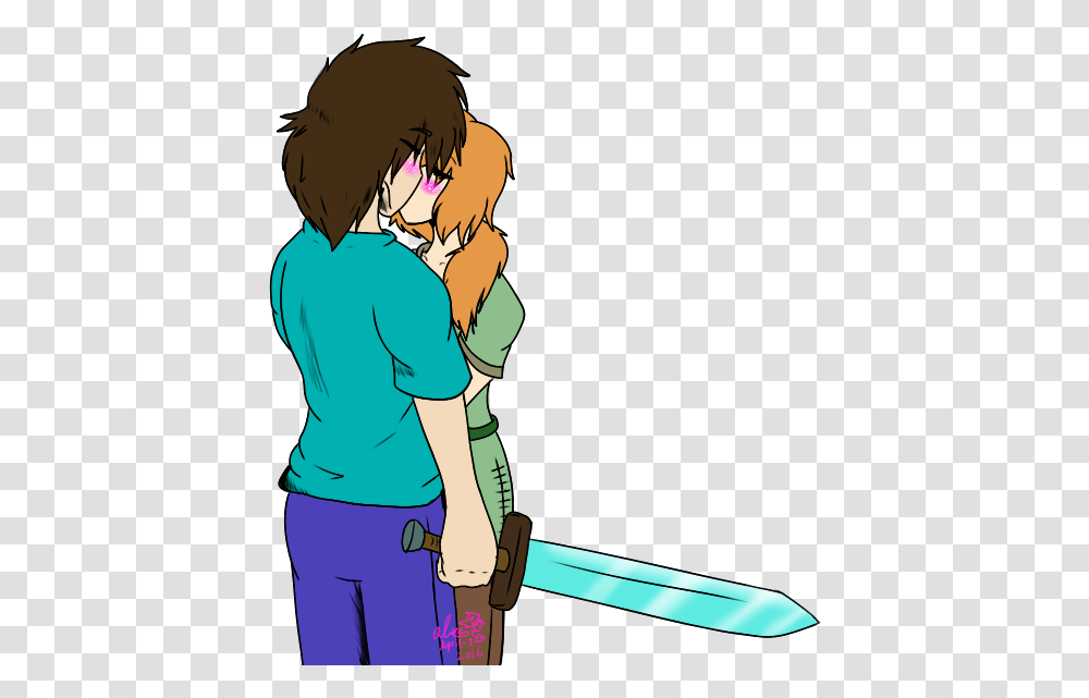 Minecraft Kiss, Person, Human, Weapon, Weaponry Transparent Png