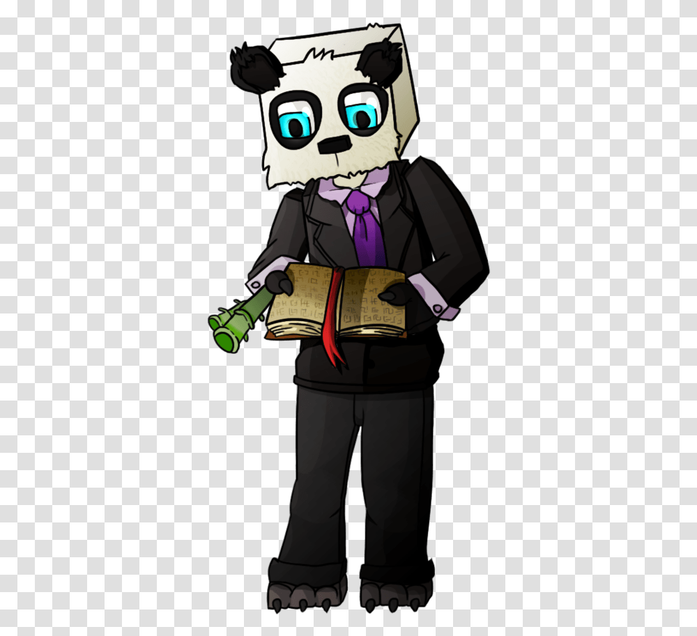 Minecraft Panda By Disclaimers Minecraft Panda Art, Person, Human, Book, Performer Transparent Png