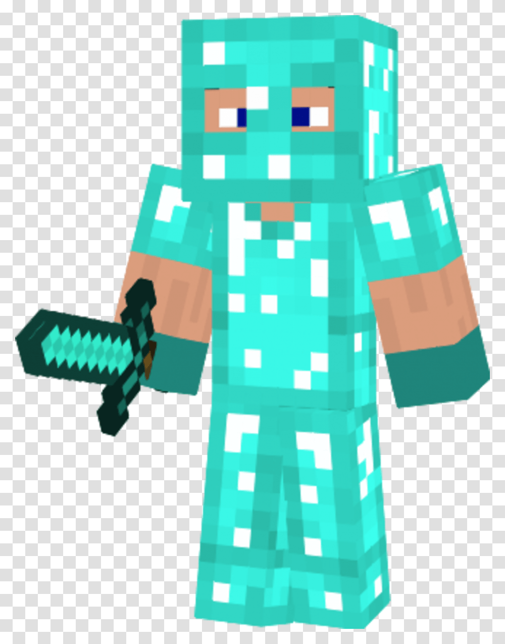 Minecraft Person With Diamond Armor, Apparel, Robot Transparent Png