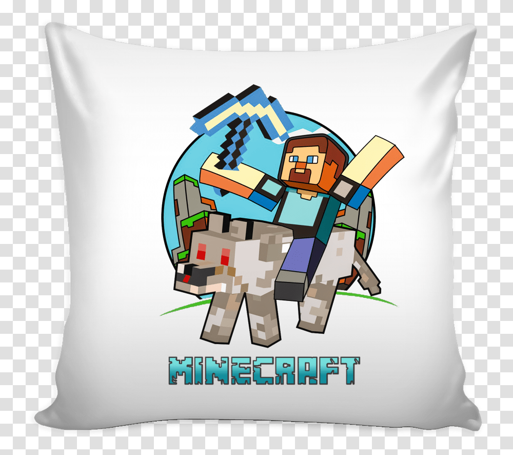 Minecraft Pillow Cover Minecraft Dog Riding Targaryen Fire Blood Logo, Cushion, Diaper, Plant, Overwatch Transparent Png