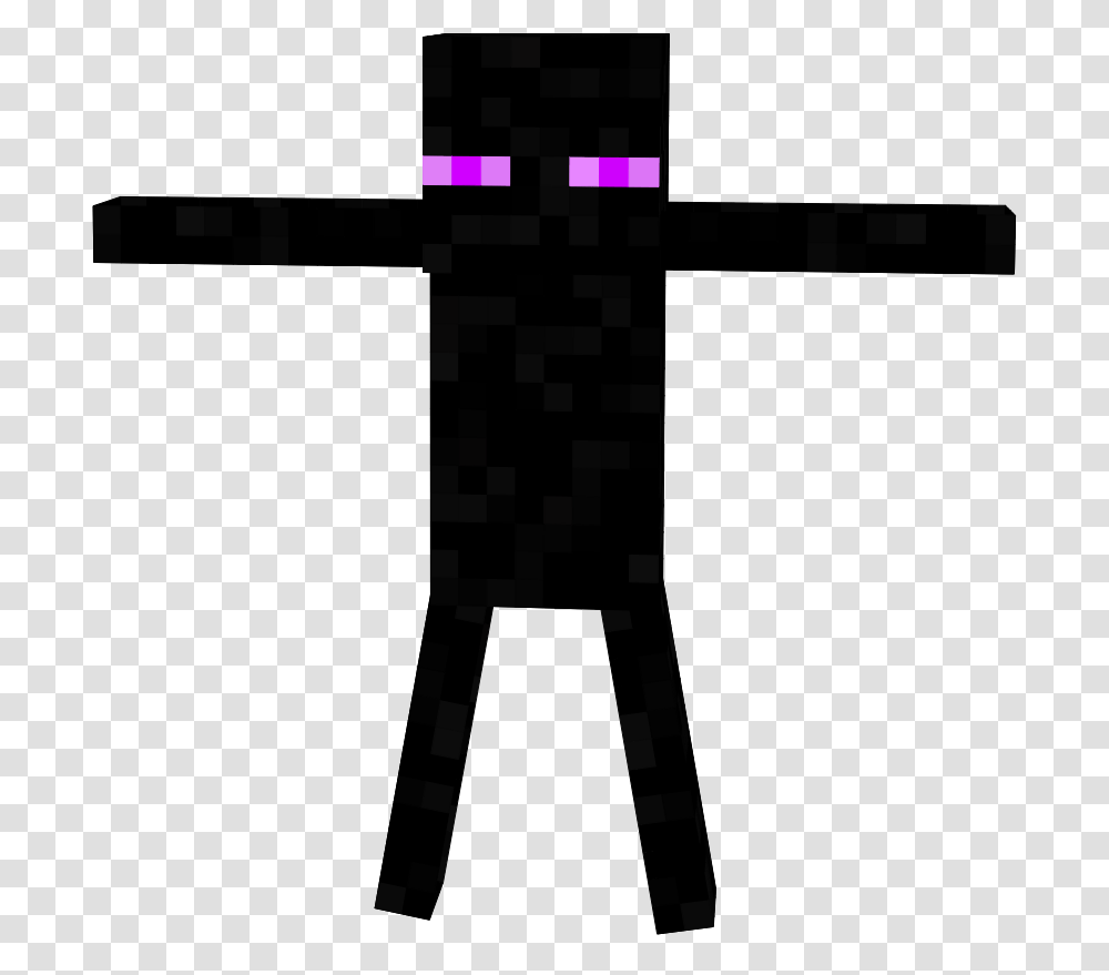 Minecraft Skins Enderman In A Suit Layout Cross, Table, Furniture Transparent Png