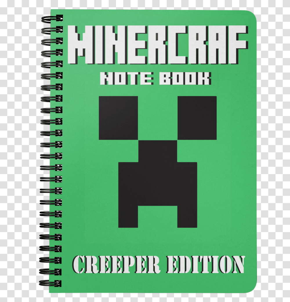 Minecraft Spiralbound Notebook Creeper Normal Size Minecraft Creeper, Poster, Advertisement, Flyer, Paper Transparent Png