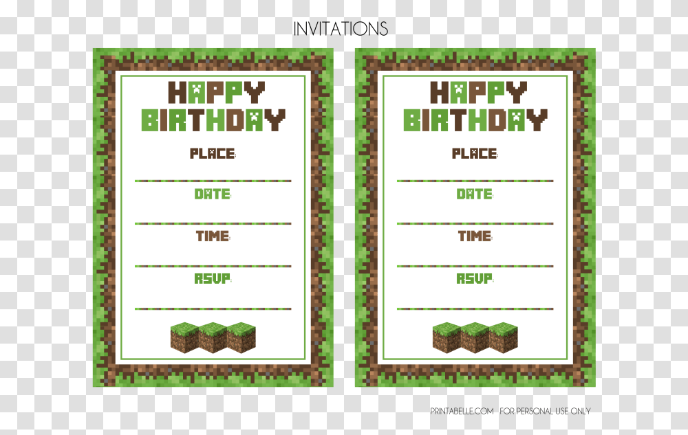 Minecraft Steve Birthday Invitations, Label, Plant, Rug Transparent Png