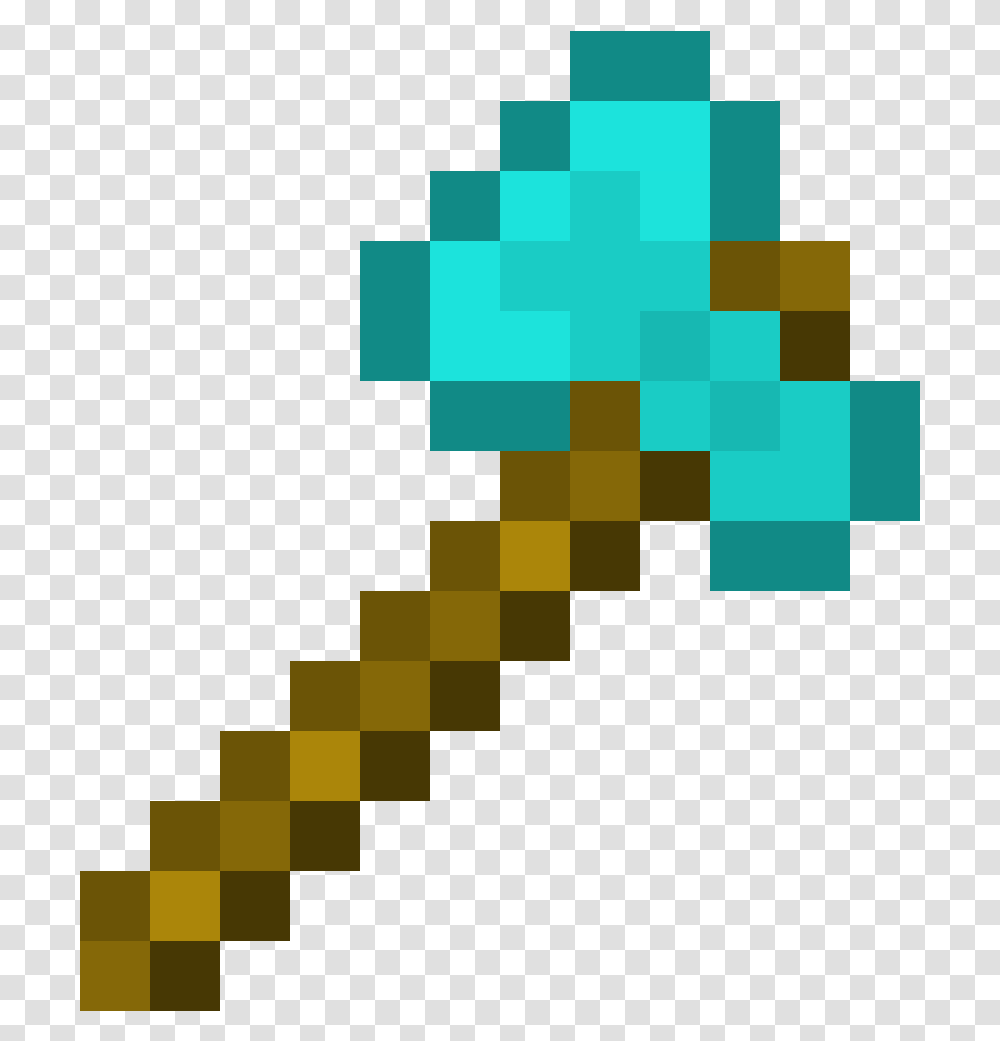 Minecraft Stone Axe, Green Transparent Png