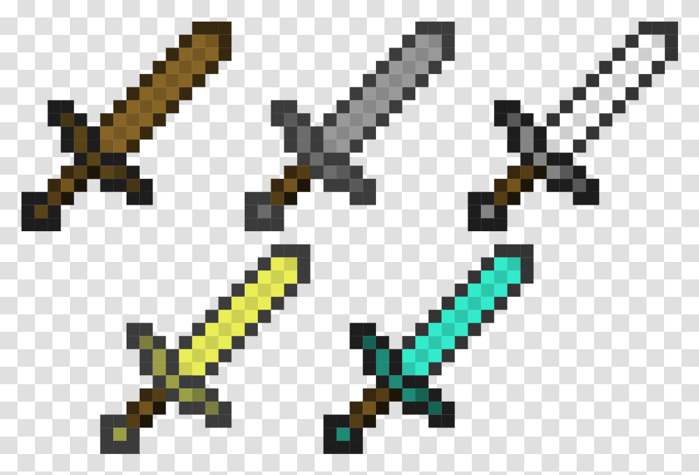Minecraft Stone Sword All Of The Minecraft Swords, Tool, Machine, Weapon, Cross Transparent Png