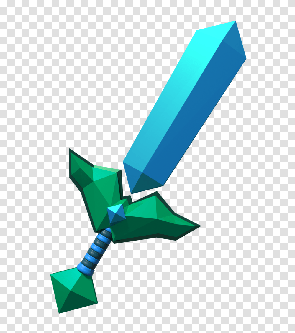 Minecraft Swords Crossed Minecraft Diamond Sword, Paper, Origami Transparent Png